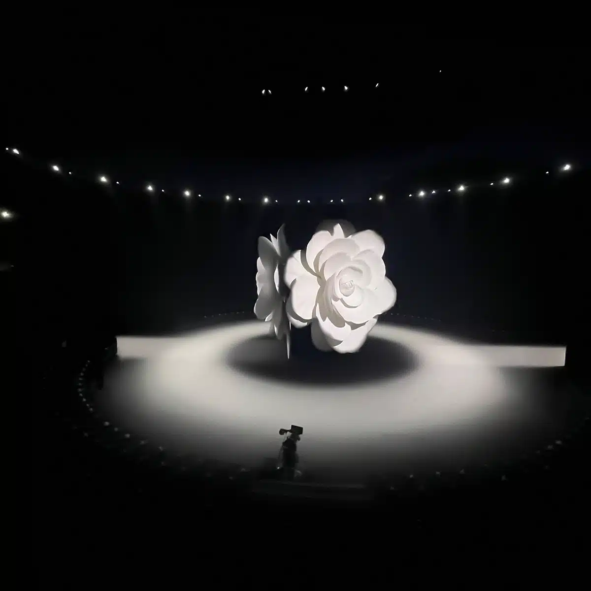 Sculpture camélia géant